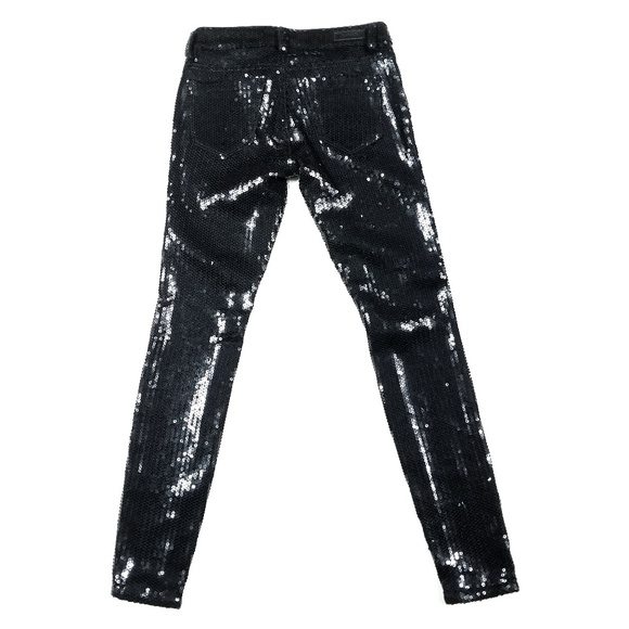 Blank NYC Black Sequin Spray On Skinny Pants - Picture 4 of 6